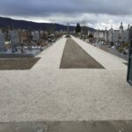Accès cimetière perméable pour personnes à mobilité réduite
